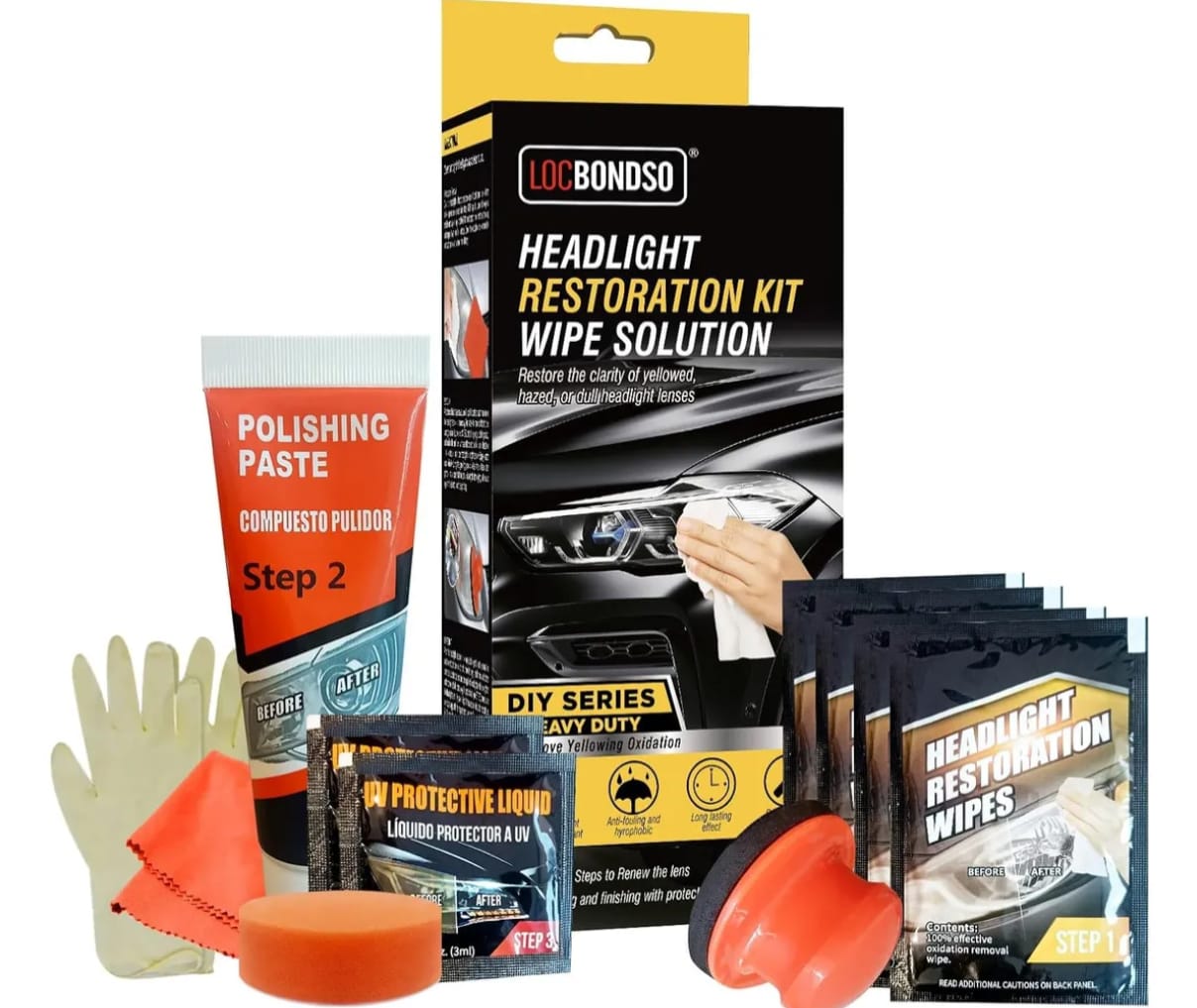 KIT PARA RENOVAR LOS FAROS DEL VEHICULO