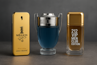 PERFUME 3X1 MASC. INVIC, 212 VIP, ONE MI