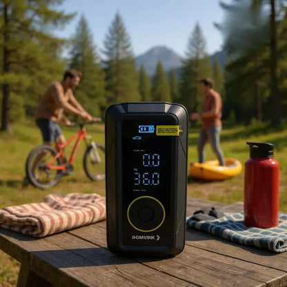 Bomba compresora de aire digital portátil con LED BOMVINK BOM-8917